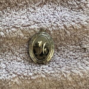 Silver Monogram Letter “M” Pendant locket